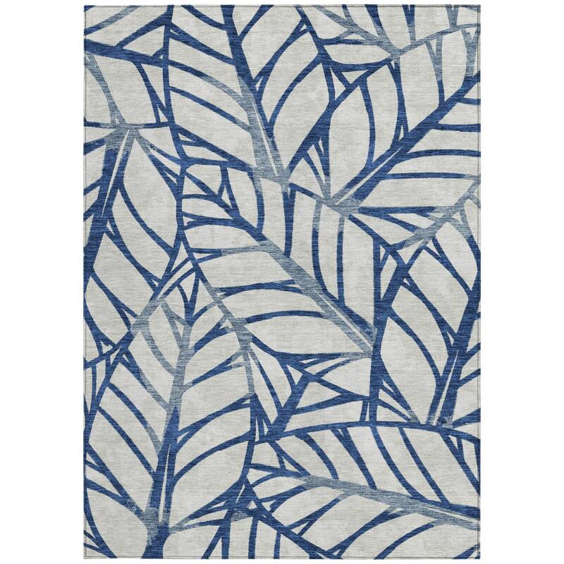 HomeRoots Floral Transitional Rectangle Outdoor Rug