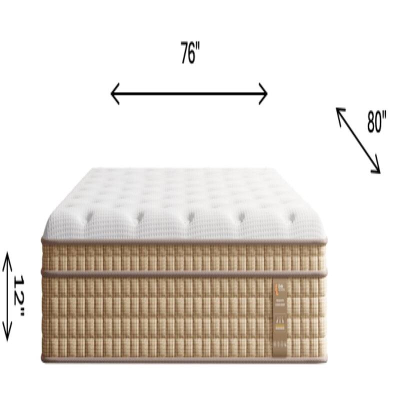 GDFStudio Zephyrian 12" Memory Foam Hybrid Mattress with Pocket Springs and Cooling Support