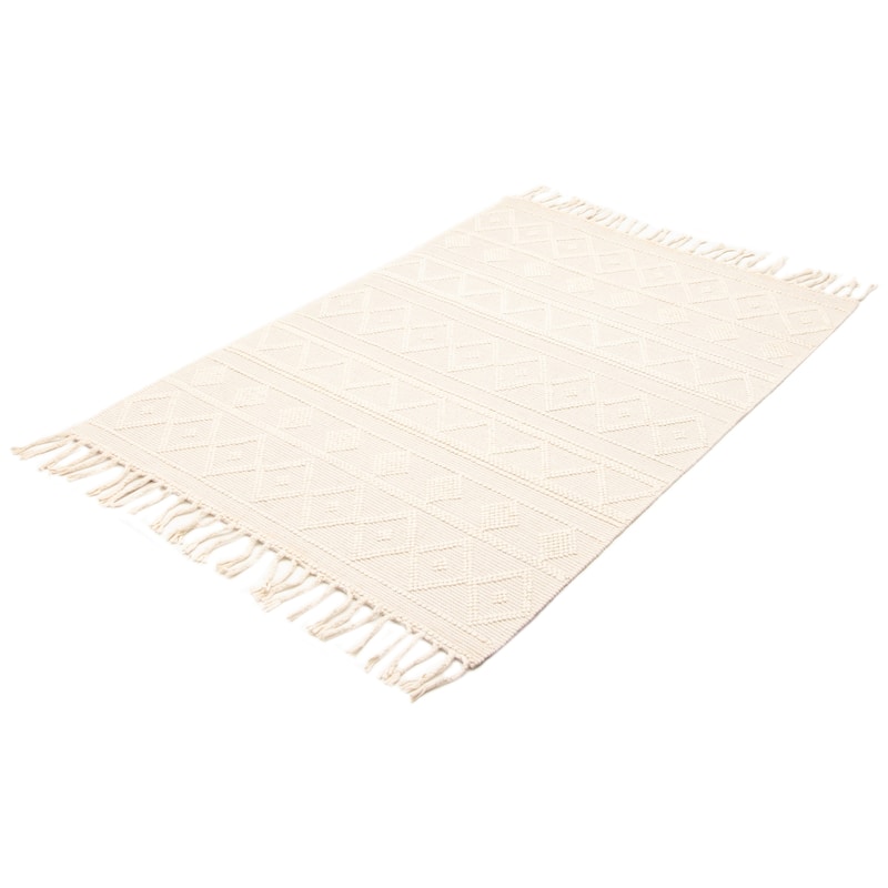 ECARPETGALLERY Braid weave Sienna Cream Wool Rug - 5'3 x 7'7