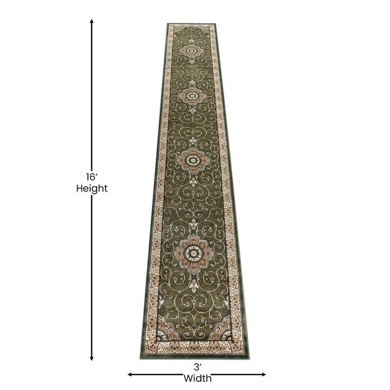 Medallion Motif Traditional Persian Style Olefin Area Rug