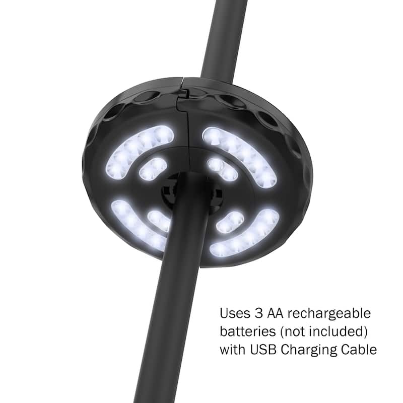 Rechargeable LED Patio Umbrella Light by Pure Garden