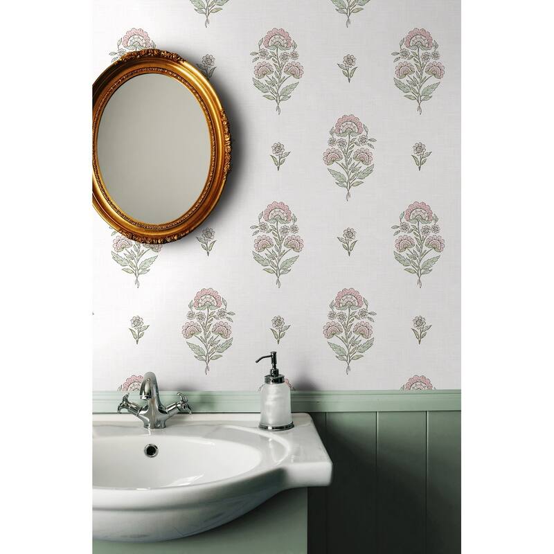 NextWall Floral Spot Peel and Stick Wallpaper