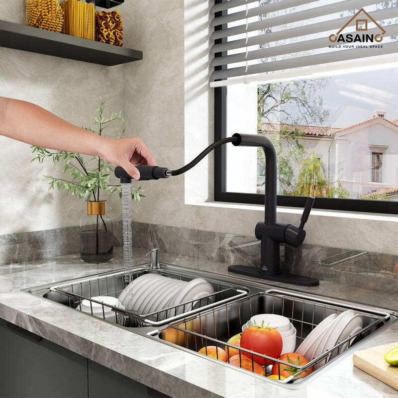 Single Handle Pull Out Sprayer Kitchen Faucet
