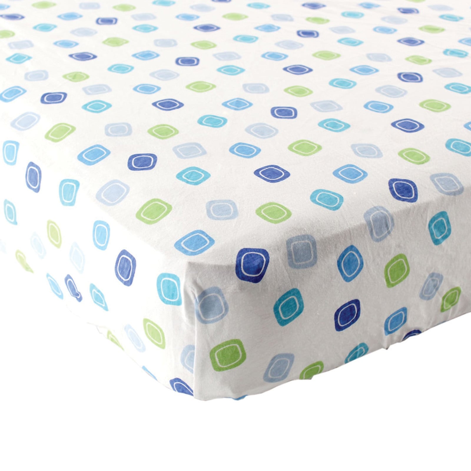 Luvable Friends Baby Boy Fitted Playard Sheet, Blue Geometric, One Size - Blue Geometric - One Size