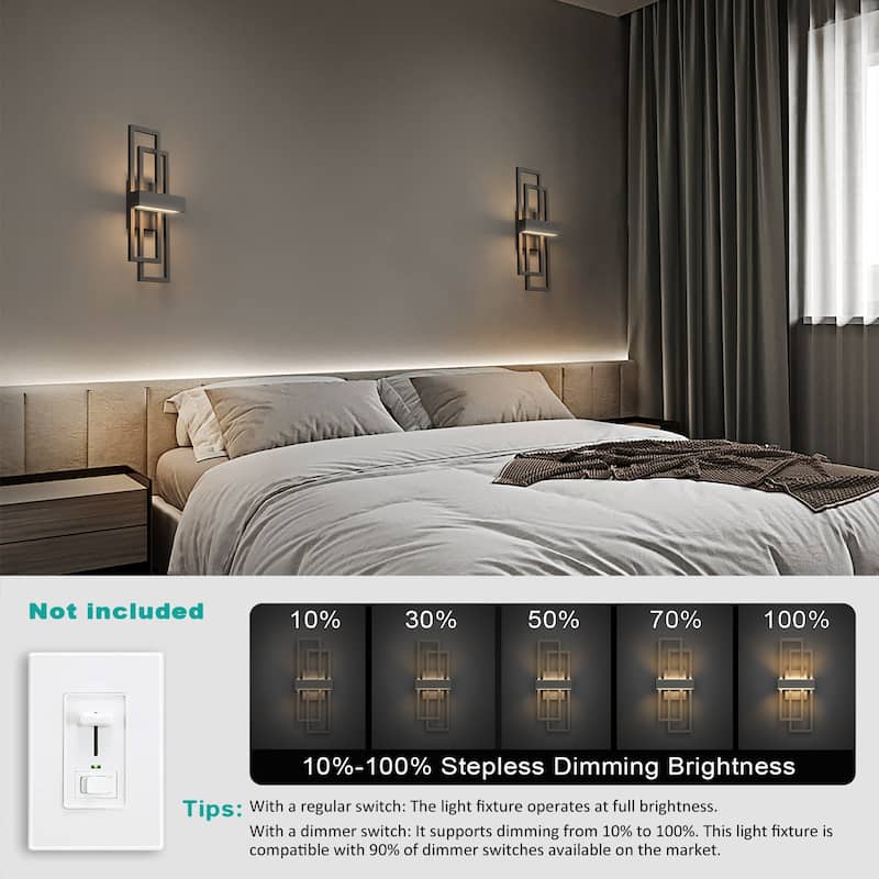 Maxax Wrought Iron LED Wall Light
