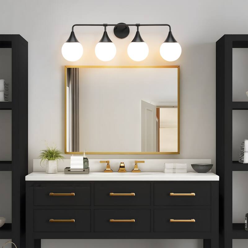 Dimmable Vanity Light with Clear Glass Shade
