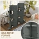 preview thumbnail 41 of 41, HOMCOM 5 Panel 67" Tall Wood Room Divider, Privacy Screen with 3 Display Shelves, and Folding Storage for Bedroom or Home Office