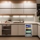 preview thumbnail 6 of 5, 3.2 cu ft wine refrigerator/cooler, 26 bottle/130 can freestanding beverage fridge, glass door