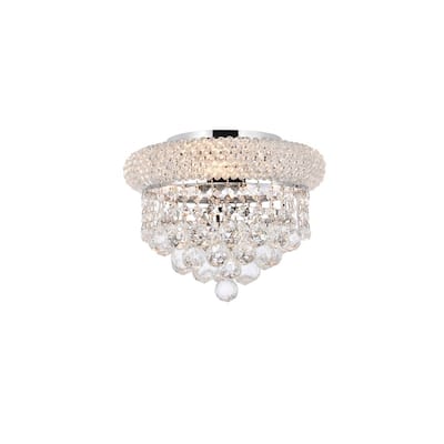 Somette Geneva 3-light 10-inch Flush-Mount Chandelier - 10 Inch