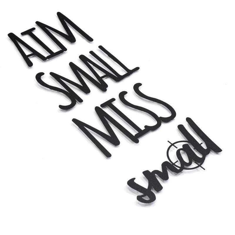 Aim Small Miss Small Metal Wall Art, Bathroom Sign