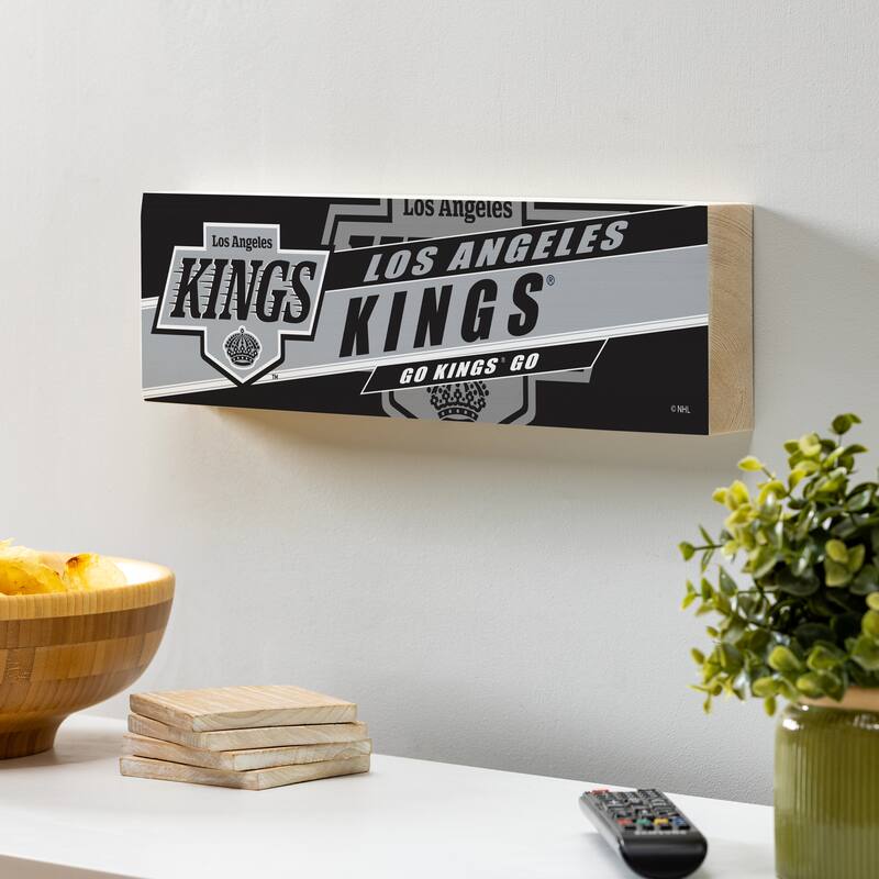 Los Angeles Kings Wooden Tabletop Mantel Shelf Sign