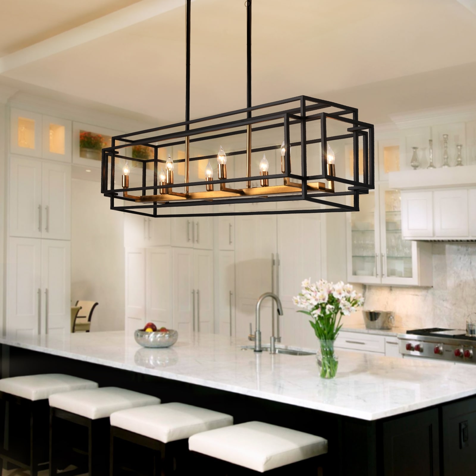 Linear kitchen pendant outlet