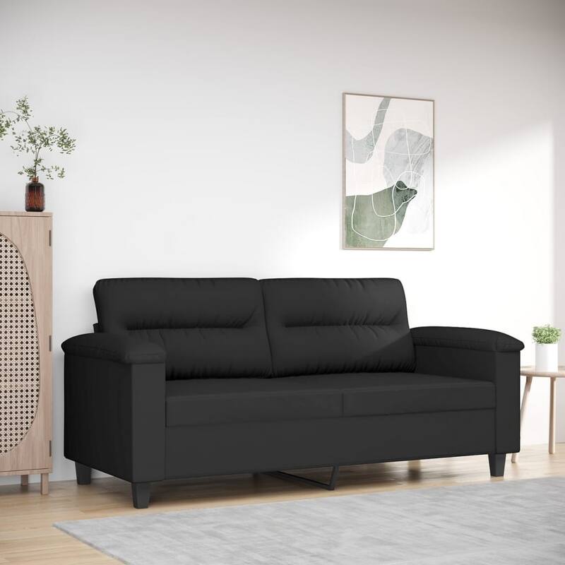 vidaXL Sofa Chair Black - Black-55.1"