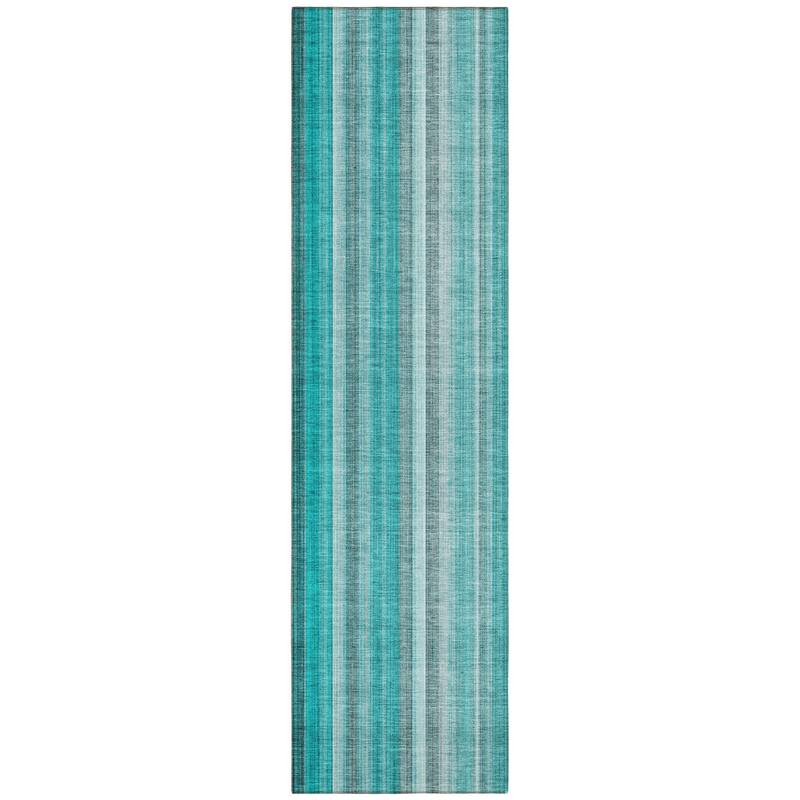 Machine Washable Indoor/ Outdoor Striped Chantille Rug