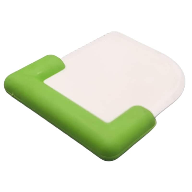Handy Housewares Durable 3" Nylon Plastic Pan Scraper Tool with Serrated Blade & Anti-Slip Handle - Random Color