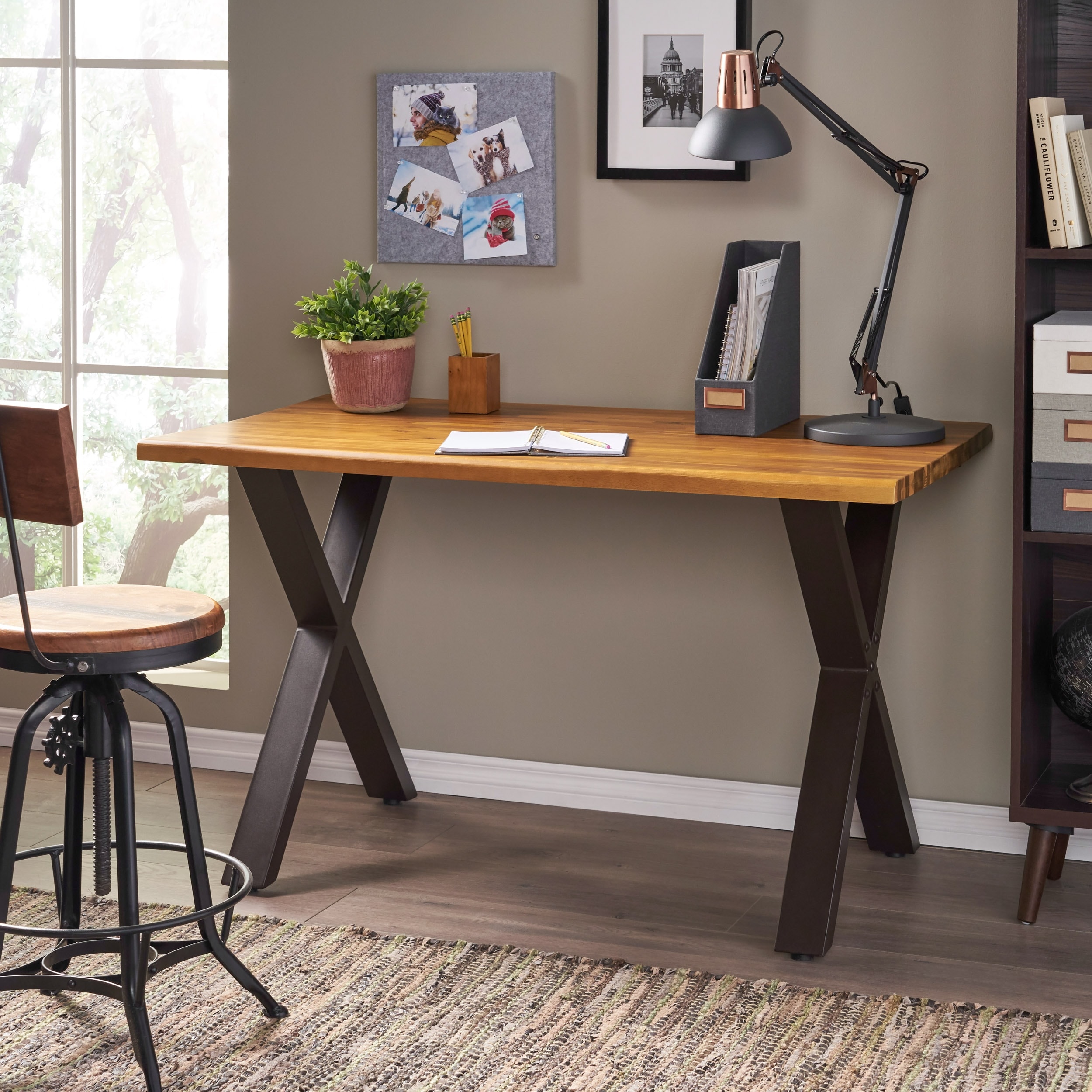 Jedidiah Acacia Wood Computer Desk By Christopher Knight Home On Sale Overstock 11322041
