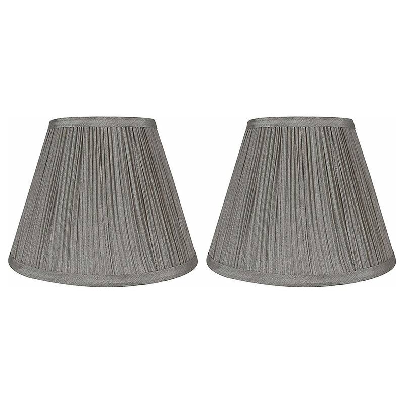 Softback Mushroom Pleated Lamp Shade, 5 inch Top, 9 inch Bottom, 7 inch Slant - Set of 2 - Champagne