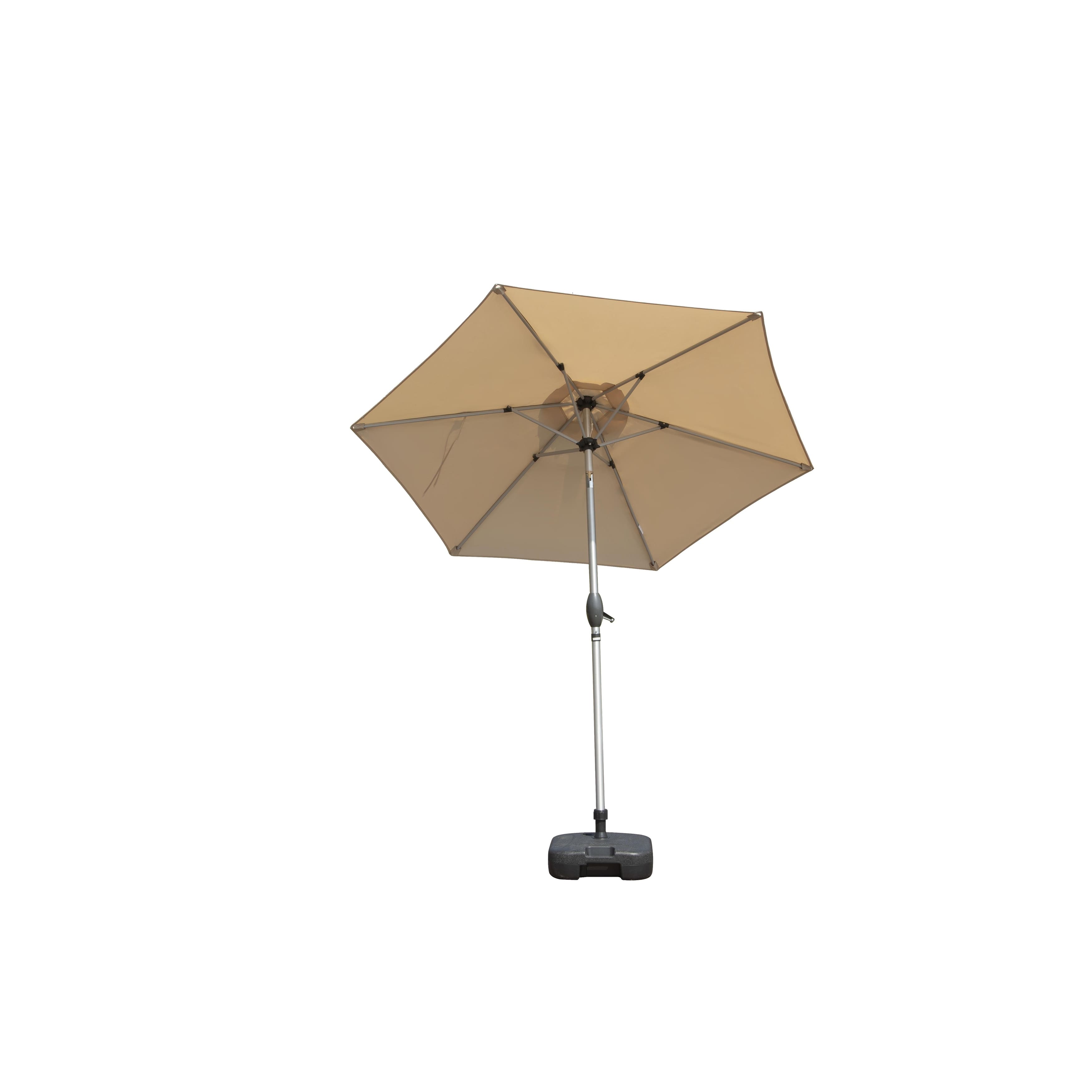 7.5 foot tilt patio umbrella feet Outdoor Heavy Duty Market with Push Button Til while the push GDFStudio Modern 4x6 ft Best Choice Products 10ft 3-Tier Solar Patio Umbrella w/ 24 LED Lights  Tilt Adjustment  Easy Crank - Brown Choose Base Option:No base