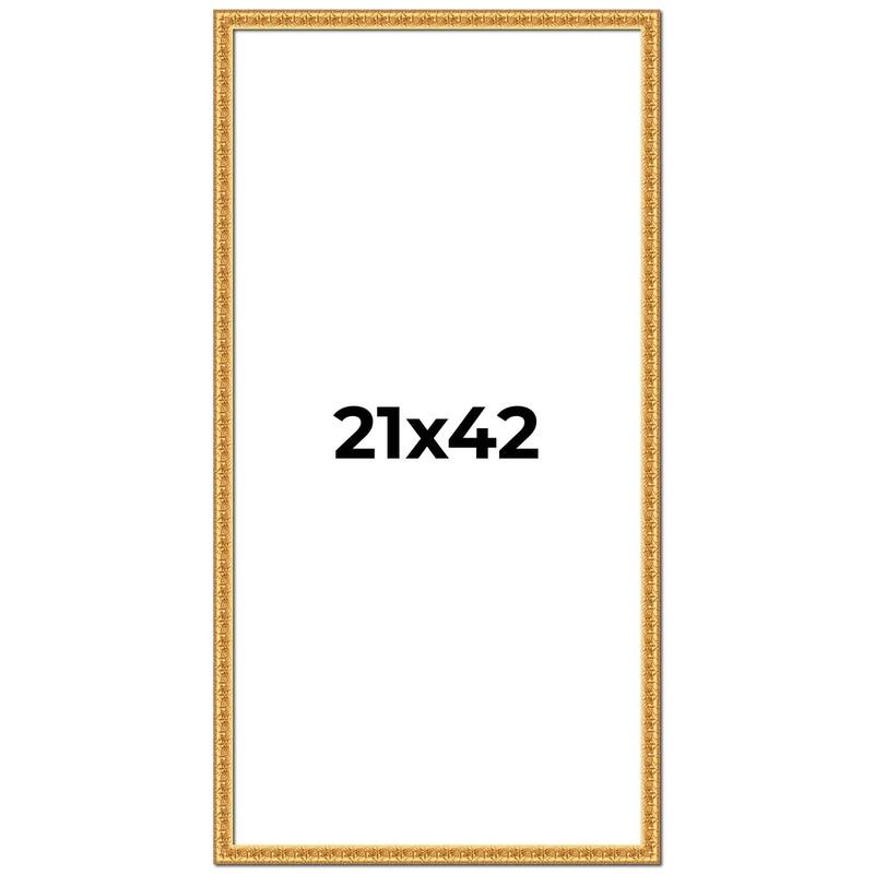 21x42 Frame Gold Real Wood Picture Frame Width 1 inches | Interior