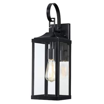 19.3"H 1-Light Medium Outdoor Bronze Exterior Wall Lantern Sconce Light - W6" x E7.2" x H19.3" - 19.3''H