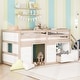 preview thumbnail 3 of 31, Twin Size Solid Wood Low Loft Bed with Stair, Drawer, and Shelf for Bedroom