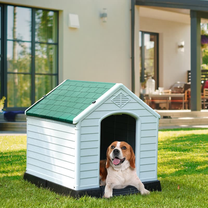 Moasis Plastic Dog House - Small - Green