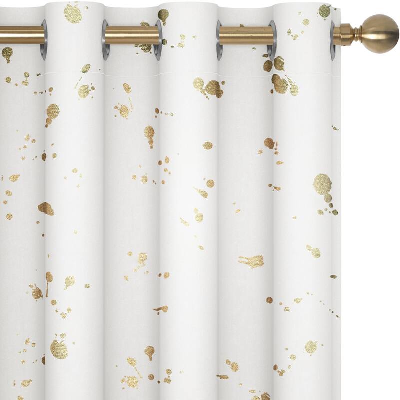 Deconovo Gold Spot Curtain Panel Pair (2 Panel)