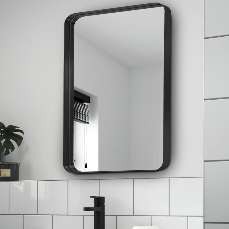Modern Deep Frame Wall-Mounted Vanity Rectangle Mirror