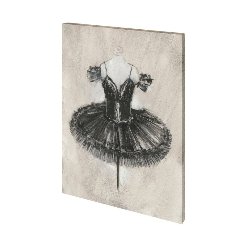 Black Ballet Dress II (40 x 50) Canvas Art Print - Large