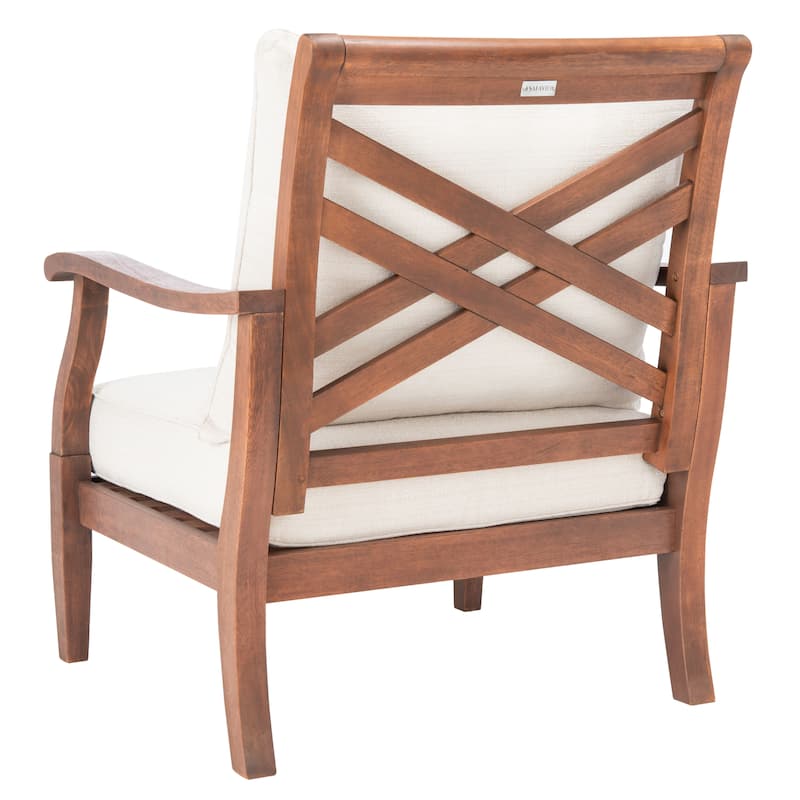 SAFAVIEH Couture Clotilde Outdoor Accent Chair - 33.1" W x 30.7" L x 37" H - 33W x 31D x 37H