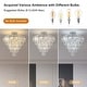 preview thumbnail 22 of 22, Crystal Chandeliers,5-Tier Round Semi Flush Mount Chandelier Light Fixture, Large Contemporary Luxury Ceiling Lighting