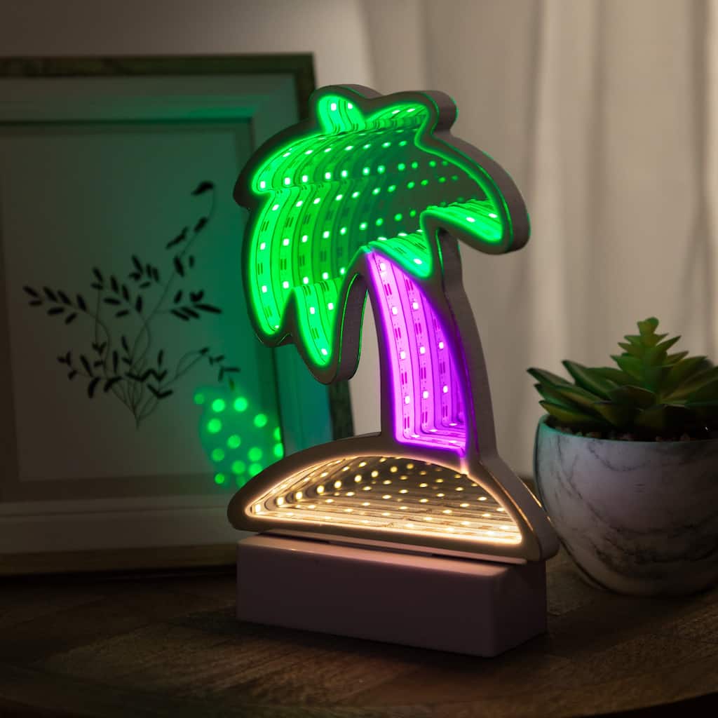 LED Lighted 3D Palm Tree Tunnel Light - 8"