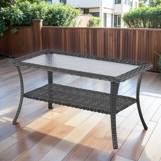 Tahoe Outdoor Patio Powder-Coated Aluminum Coffee Table - On Sale - Bed ...