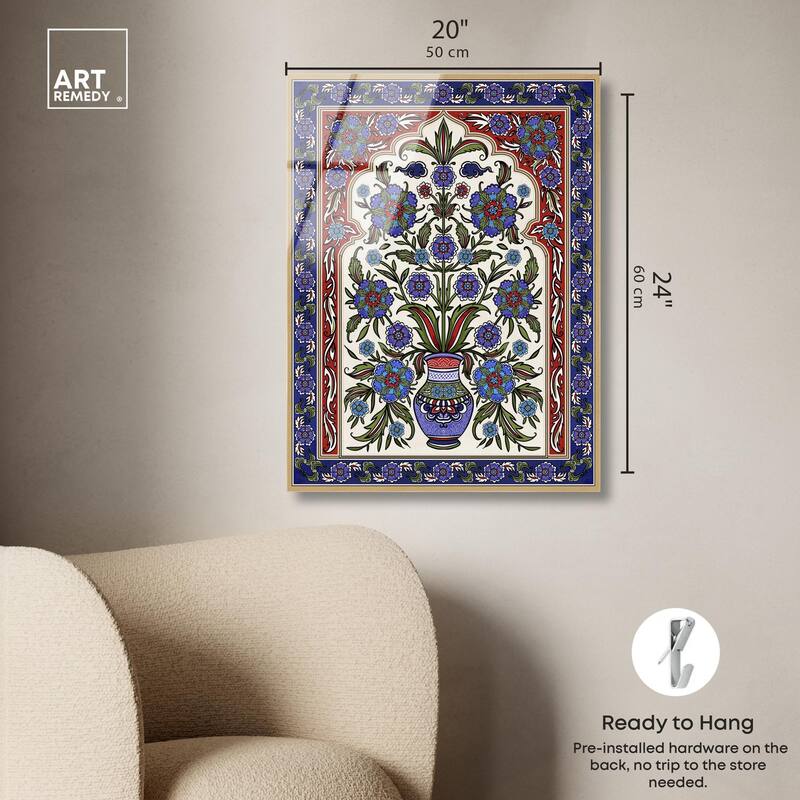 Royal Vase Bloom Acrylic by Art Remedy, Ready to Hang
