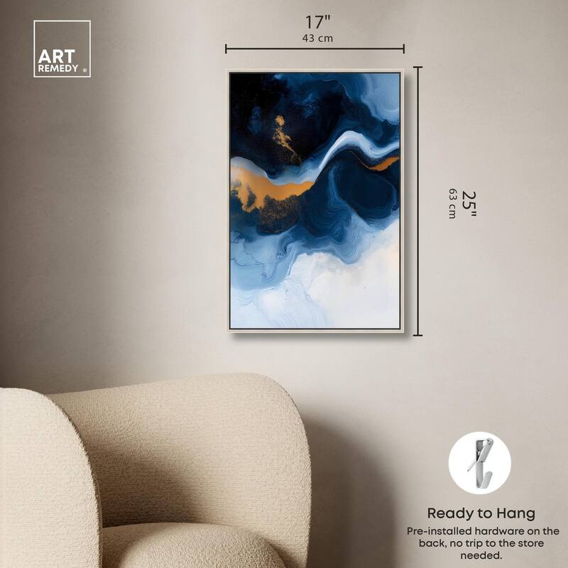 Blue Deep I Canvas by Art Remedy