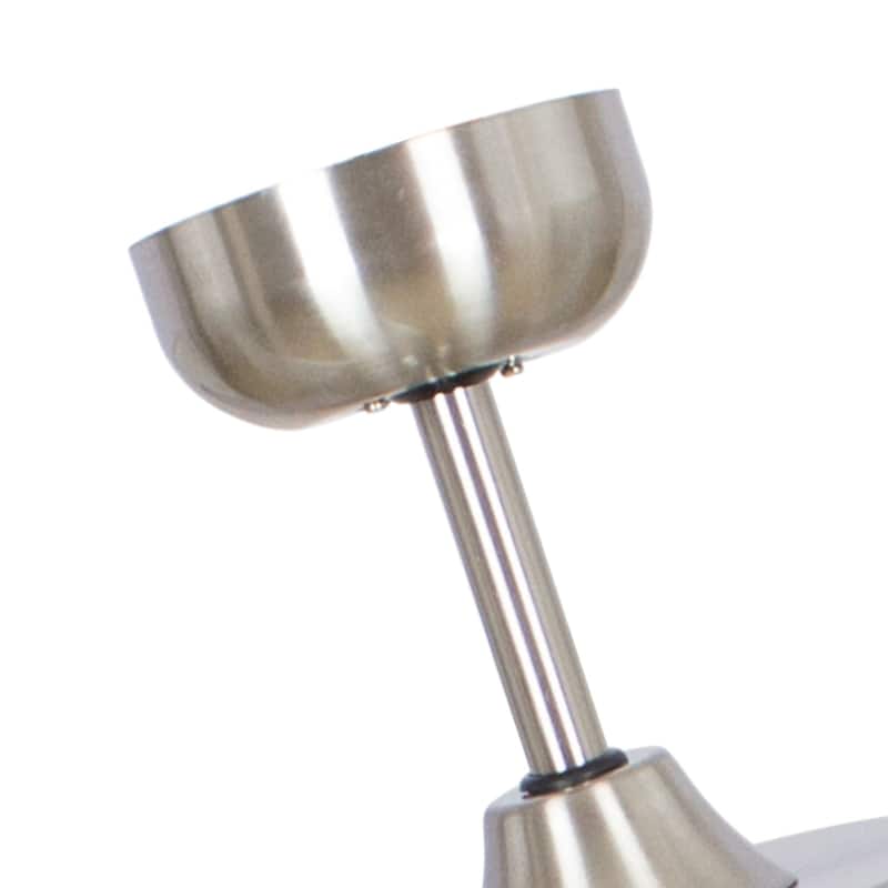 65-inch Brushed Nickel Modern Windmill Ceiling Fan with LED Light and Remote Control