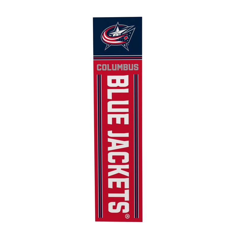 47" Double Sided Seasonal Porch Leaner, Columbus Blue Jackets - 47" x 11.25"