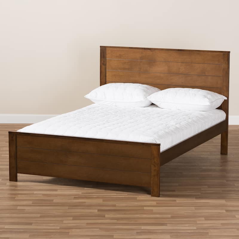 Modern Mission Style Platform Bed - Full Size Wood Bed Frame - Rustic Recluse Design