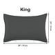 preview thumbnail 31 of 46, 2 Pcs Zippered Pillowcases, Brushed Microfiber Pillow Case Cover King(20"x36") - Grey