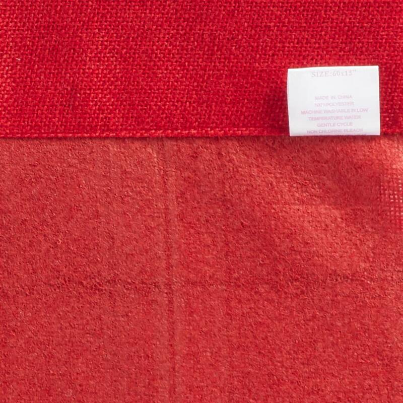 Violet Linen Glories Decorative Illuminated LED Christmas, 60" x 15", Straight, Rod Pocket Curtain Valance