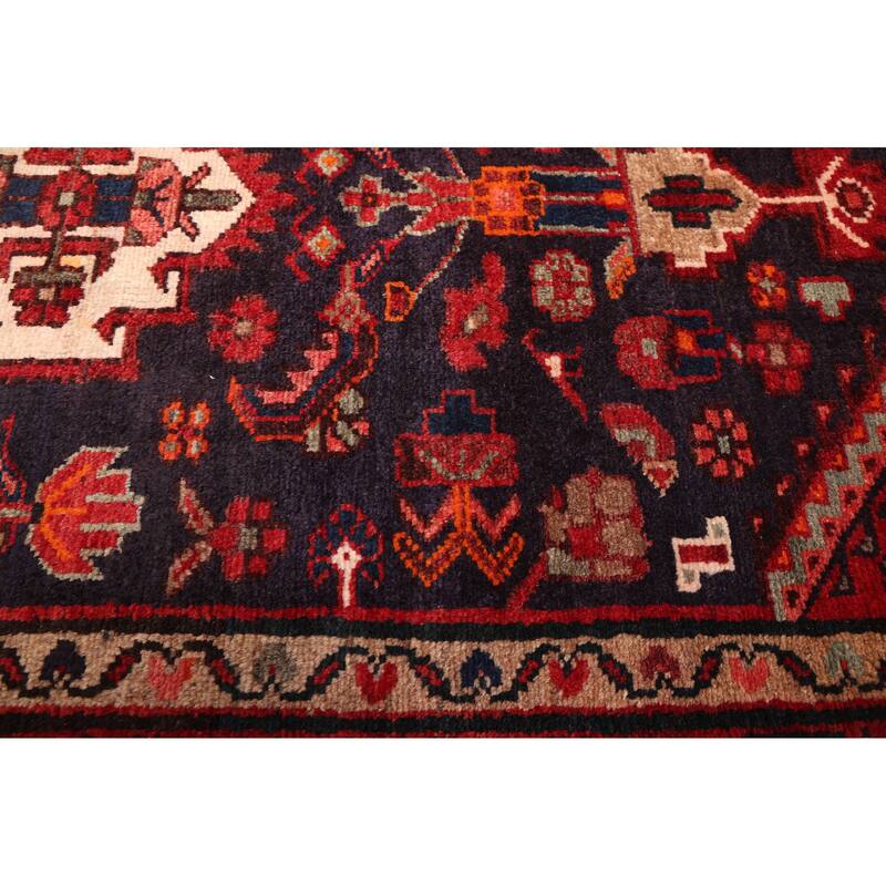 ECARPETGALLERY Hand-knotted Andelz Dark Navy Wool Rug - 3'5 x 12'8