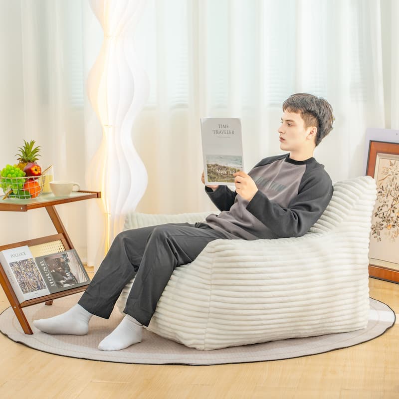 Bean Bag Chair for Adults with Armrests - Oversized Comfy Beanbag Lounge Lazy Floor Sofa Chair