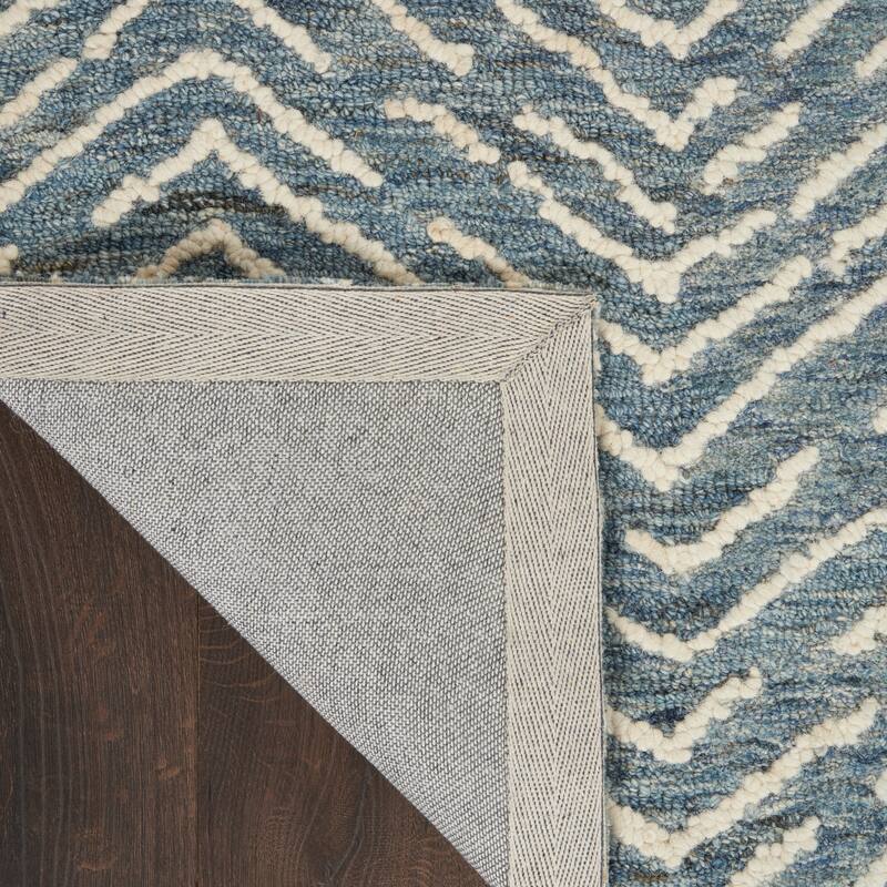 Nourison Vail Textured Herringbone Wool Area Rug