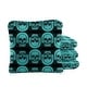 preview thumbnail 1 of 2, Skull Teal Dual Sided Cornhole Bags