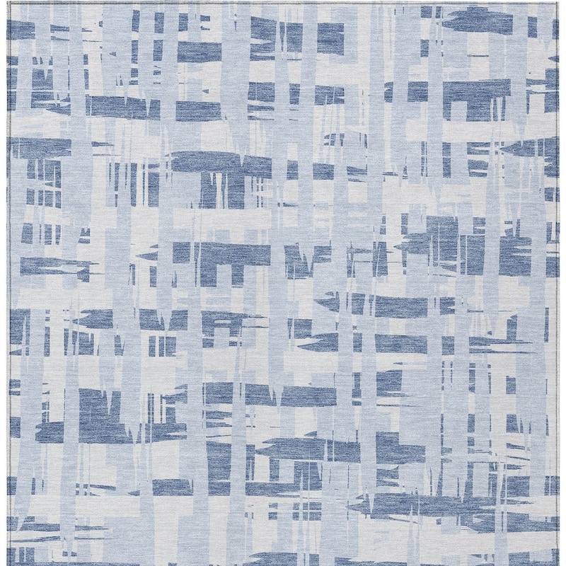 HomeRoots Striped Transitional Rectangle Outdoor Rug