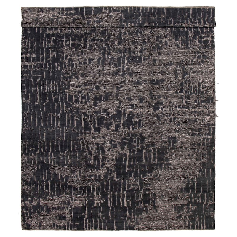 ECARPETGALLERY Hand-knotted Tangier Grey Wool Rug - 10'7 x 13'11 - Dark Grey - 10'7 x 13'11