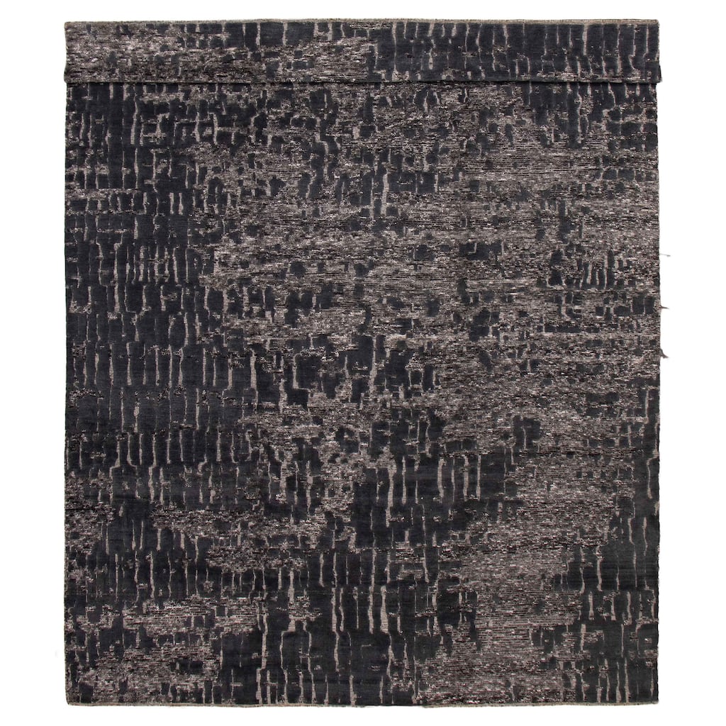 ECARPETGALLERY Hand-knotted Tangier Grey Wool Rug - 10'7 x 13'11