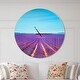 preview thumbnail 8 of 8, Designart 'Lavender Flowers and Clear Sky' Oversized Traditional Wall CLock 36 in. wide x 36 in. high