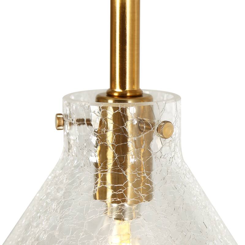 Modern Glam Gold Linear 43-inch Island Farmhouse Dining Chandelier with Art Glass for Bar Kitchen - 43.5"W x 6.3"D x 32"-72"H