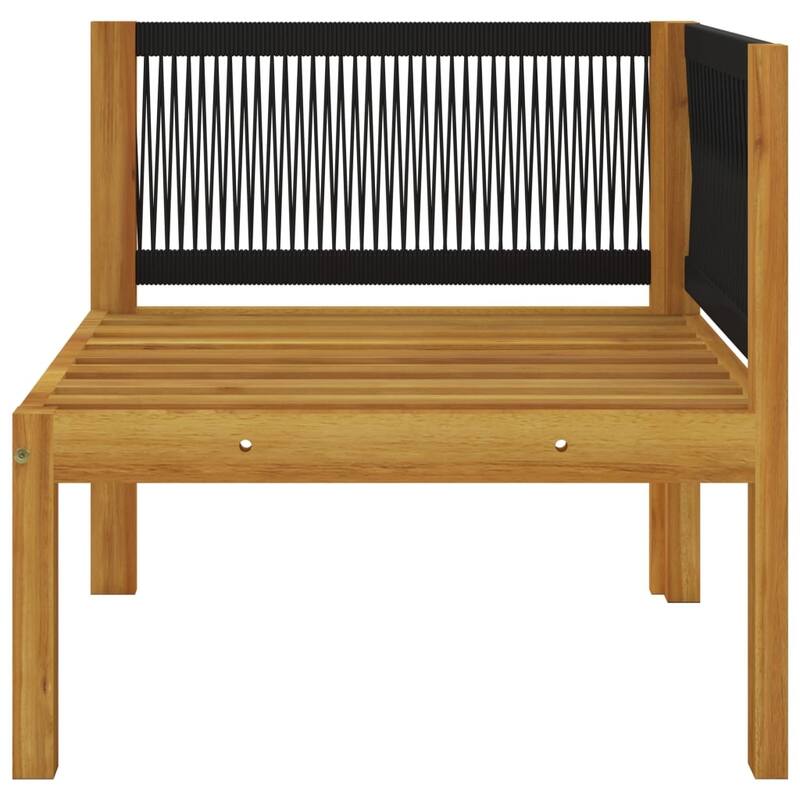 vidaXL Sectional Sofa Patio Modular Seat with Cushions Table Solid Acacia Wood
